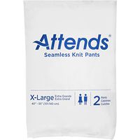 Attends Washable Seamless Knit Pants for Adult Incontinence Care, X-Large, Unisex, 2 Count (Pack of 50)