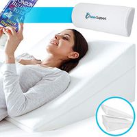 Relax Support RS6 Wedge Pillow Whole Memory Foam 3-in-1 Technology Large Adjustable Bed Pillow for Reflux Reading Snoring Sleeping to Support Body Back Neck Legs Pregnancy