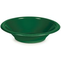 Club Pack of 240 Hunter Green Disposable Plastic Party Bowls 12 oz