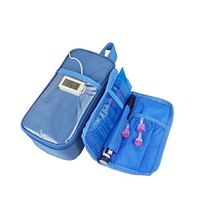 KAUDC Portable Diabetic Insulin Cooler Bag Refrigerated Pen Storage Box Medical Insulated Travel Case 2 Ice Pack Temperature Display