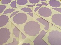 Minilabel 51mm Wavy Edge , Certificate Wafer Company Seal Labels , Stickers For Embossing , Awards & Rewards Pearlescent Purple