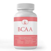 BCAA (100 Capsules, 1200 mg Servings), Easy On-The-Go Packaging, Boost Pre-Workout Intensity & Muscle Growth, Non-GMO, Gluten-Free by Pure Organic Ingredients