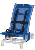 MJM International 191-M-A-HB-B Articulating Bath Chair Medium with Double Base and Head Bolster, 130 oz Capacity, 42" Height x 38.5" Length x 18.75" Width, Royal Blue/Forest Green/Mauve