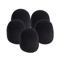 Microphone Cover, Foam Ball-Type Mic Anti Saliva Windscreen for Microphones New 5pcs Office Stationery Home Decorations, for Easter Black