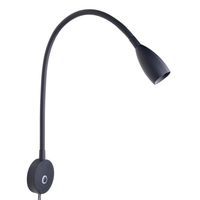 acegoo Dimmable Reading Light Gooseneck LED Task Light Minimalist Directional Light Light Headboard/Wall Surface Mount Matte Black