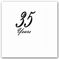 35 Years Classy Black Beverage Napkin (16 CT) by Partypro