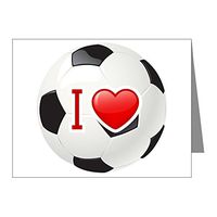 Note Cards (10 Pack) I Love Soccer Football Futbol