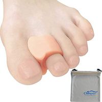 Chiroplax Toe Separators Spacers (6 Pieces+ 1 Pouch) Gel Toe Spreader for Bunion Relief, Overlapping Hammer Toes Corrector Straightener (Small, Beige)