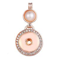 Hot Women Crystal Jewelry Necklace Pendant Fit 18mm Noosa Snap Button N271 Woman Pretty Beautiful Bright Stylish Simple Lovely Aesthetic Fashionable Womens