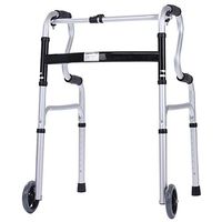 FLYSXP Folding Walker Pulley Height Adjustable Without Seat Elderly Assisted Walking Training Rehabilitation Equipment Wheelchair