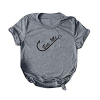Women's Summer T-Shirts Plus Size Tee Pattern Print Tops O-Neck Turn Over Collar Sleeve Loose Blouse Tunic Xia&Han Dark Gray