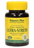 NaturesPlus Ultra-Stress with Iron, Sustained Release - 30 Vegetarian Tablets - Stress Relief Supplement with B-Complex & Vitamin C - Energy Booster, Mood Enhancer - Gluten-Free - 30 Servings