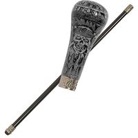 Caribbean Pirates Gray Flame Acrylic Cane
