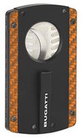Bugatti Cigar Cutter - Black Matte & Orange Carbon Fiber