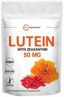 Lutein with Zeaxanthin 50mg, 240 Liquid Soft-gels, Supports Eye Health, Non-GMO and Made in USA