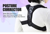 Profits4Charity - Posture Corrector for Men and Women | Effective Comfortable Adjustable Upper Back Posture Brace for Clavicle Support | Pain Relief for Neck, Back & Shoulder. (M (60-90cm))