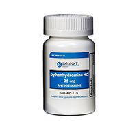 Reliable 1 Diphenhydramine HCI 25mg Antihistamine 100 Caplets (1 Bottle)