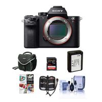 Sony a7RII Alpha Full Frame Mirrorless Digital Camera Body - Bundle with Camera Bag, 32GB Class 10 U3 SDHC Card, Spare Battery, Cleaning Kit, Memory Wallet, Pro Software Package