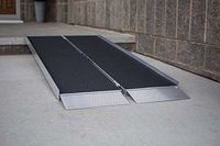 Wheel Chair Ramp, Singlefold, 4' L X 29" W, 800 Pound Capacity. Three-year Warranty. The Ramp Can Be Separated, Making It Even Easier to Use, Carry and Store.