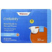 Walgreens Certainty Belted Shields for Men and Women, Moderate Absorbency (4)