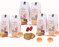 Elufly 50Pcs/Lot Kraft Paper Bags Bread Toast Food Packaging Storage Bakery Bag (Bike Printed, 50)