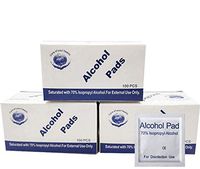 Alcohol Pads, AOGER 300Pcs Alcohol Prep Pads Wipes, 70% Disposable Alcohol Prep Wipes Individual Package Portable Cleanser Cloth for Nail Art Cell Phone Dinnerware