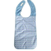 Efaster 1 Pack/ 2 Pack Adult Bib - Reusable Clothing Protector,Old Man Bib Mealtime Bib Clothing Protector for Eating,Waterproof,Crumb Catcher,Machine Washable (Blue X1)