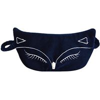 Sun Kea Cute Eye Mask Fox Sleeping Eye Cover for Shift Work Nap Blindfold for Boys Girls Women (Navy Blue)