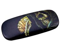 Skull Pattern Glasses Case Protective Holder Hard Leather Eyeglasses Case - 13
