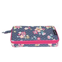 Pill Organizer Case Box,7 Days Round Vitamin Organizer Box (Blue Grey)