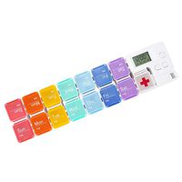 7 Day Pill Dispenser Organizer with Reminder Alarm, Mornajina Portable Travel Travel Vitamins Medicine Pill Box Case AM PM