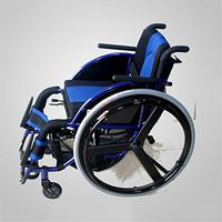 Sports Wheelchair Folding Portable with Ultra Light Aluminum Alloy Trolley Disabled Elderly, Leisure Sports Wheelchair Multifunctional Safe Use