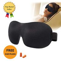 Wellcare 3D Sleep Mask, Eye Mask for Sleeping, Blackout Blindfold Smooth Soft Strap, Lightweight Night Sleep Mask for Women, Men & Kids, Comfortable for Naps, Travel, Meditation, Puffy Eyes (Black)