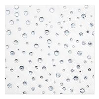 Crisky Silver Dot Napkins Disposable Cocktail Cake Dessert Beverage Napkin for Silver Theme Wedding Bridal Shower Engagement Holiday Essential Party Decorations,Silver Foil, 50 count, 3-ply, 9.8"x9.8"