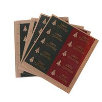 Simdoc 100Pcs Christmas Tree Shape Bronzing Sealers Red and Green Merry Christmas Package Seal Sticker Label for Scrapbooking Gift