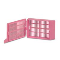 214J8 Karter Scientific Pink Histology Tissue Embedding Cassette Flow Through Strip Hole (Pack of 250)