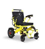 Electric Wheelchair, 2020 New Folding Remote Travel Light Adult Wheelchair, Air Travel Safety Electric Wheelchair, Heavy Electric Wheelchair (19" Seat Yellow)