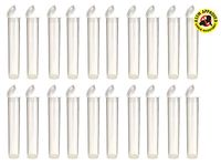 EZtube 20-Pack Squeeze Top Joint Blunt Cigarette Doob Tube Holder Waterproof Airtight Smell Proof Odor Sealing Container (Clear, Small)