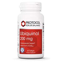 Protocol For Life Balance - Ubiquinol 200 mg - Cardiovascular Support with Active Form of CoQ10, Supports Energy Production, Heart Health, Antioxidant Activity - 60 Softgels