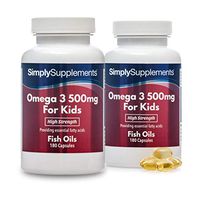 High Strength & Pure Omega 3 500mg for Kids | for Aged 5-14 Years | 360 Capsules in Total | 100% Money Back Guarantee