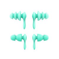 KOqwez33 2 Pairs of Soft Silicone Earplugs, Sound Insulation Travel Noise Cancelling Ear Plugs for Sleeping Snoring Travel Concerts Studying Loud Noise Work Blue