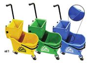 Side Press Blue Divide Bucket & W/Wringer