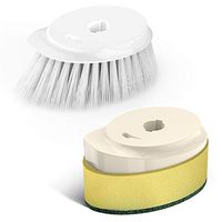 Tearcam Dish Brush Replacement Head 2 pcs, 1 brush head and 1 sponge head