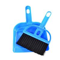 Floor Cleaning Kit, InKach Mini Desktop Sweep Cleaning Brush Small Brooms&Dustpan Set (Blue)