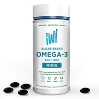 Omega-3 Oil EPA DHA Minis - 50 Day Supply - Doctor Recommended Algae Oil Soft Gel Capsules- Better Absorption, Vegan, Non GMO - Healthier Than Fish - Supports Brain and Heart Health.