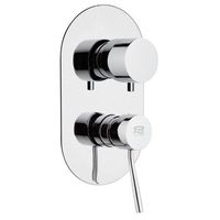 Remer N93US-CR N93US Minimal Brass 3-Way Diverter on Single Flange, Polished Chrome