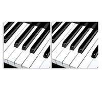 Piano Black and White 5 x 5 Non-Toxic Paper Cocktail Napkins 2 Packs of 20