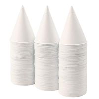 Ruisita 150 Pieces 6 OZ Snow Cone Cups Cone Water Cups Shaved Ice Cups with Snow Cone Spoon Straws for Home or Company
