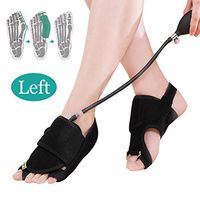 Inflatable Bunion Corrector Toe Straightener, Bunions Splint Brace with Pneumatic Bag, Orthopaedic Big Toe Support for Hallux Valgus, Hammer Foot Pain Relief,Black,Left