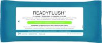 3 Pack Medline ReadyFlush X-Large Premoistened Personal Hygiene Flushable Wipes,8 x 12 in,  3 Refill Packs of 24 Cloths Each
